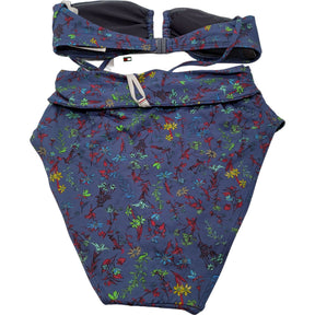 Tommy Hilfiger Blue Floral Bandeau Bikini Set