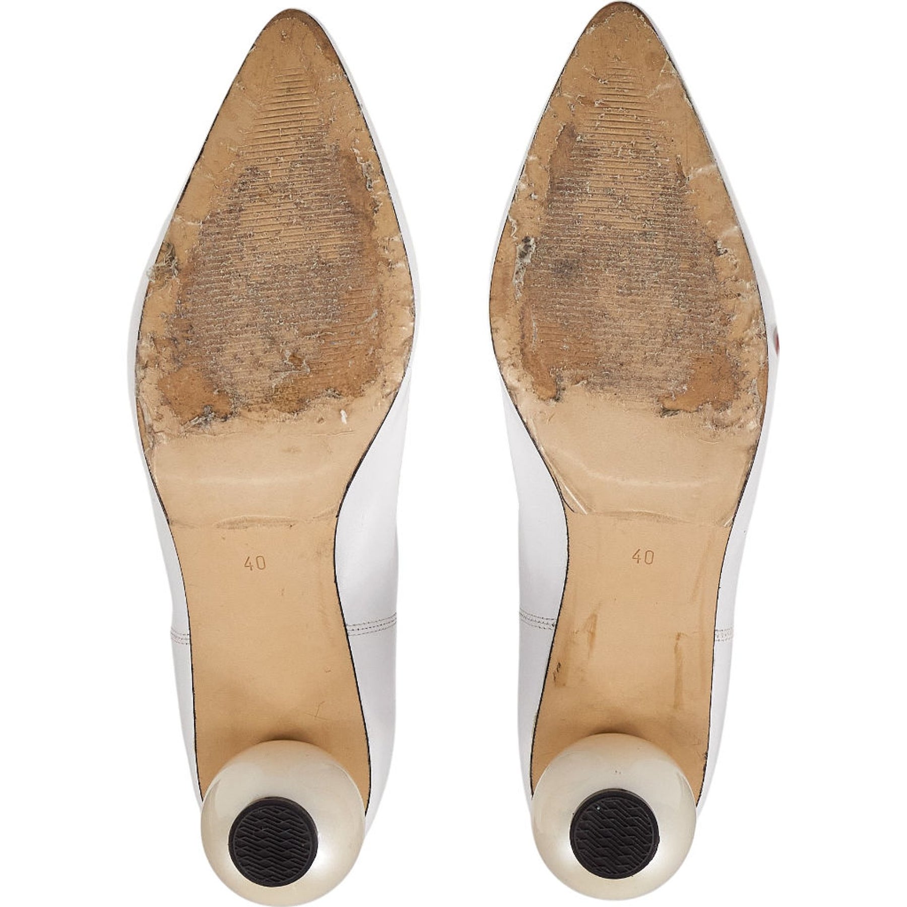 Mother of Pearl White Ankle Boots EU 40