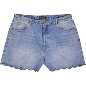 Wyse Blue Ruby Scallop Shorts