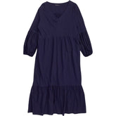 NRBY Blue Cotton V-Neck Dress