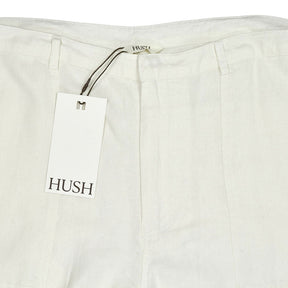 Hush White Raye Linen Straight Leg Trousers