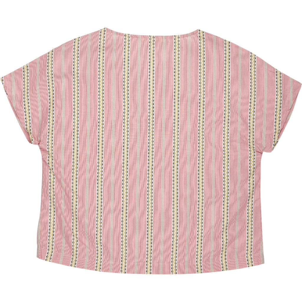 Toast Pink Striped Cotton Blouse