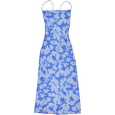 OMNES Blue River Blurred Floral Dress