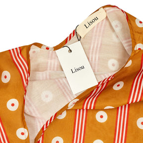 Lisou Brown Riley Print Silk Dress Size
