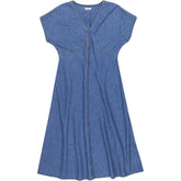 Hush Blue V-Neck Denim Dress