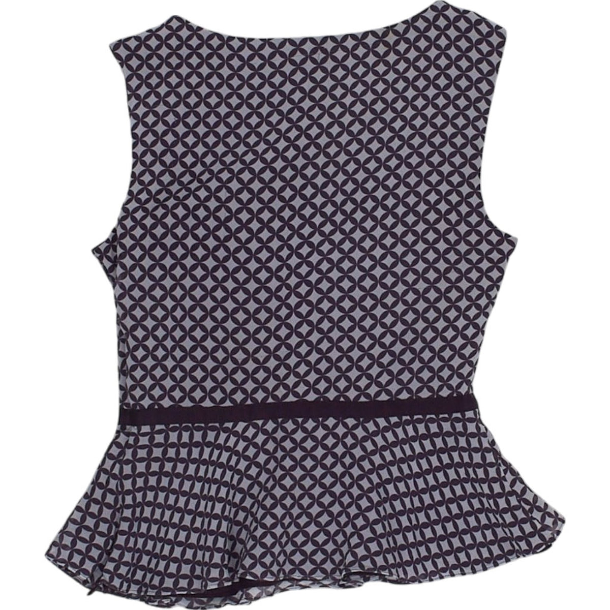 Karen Millen Purple Geometric Peplum Top