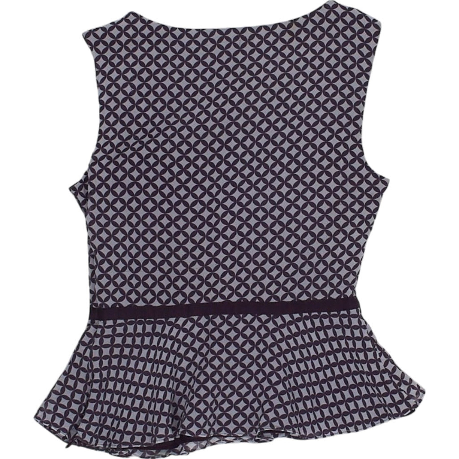 Karen Millen Purple Geometric Peplum Top