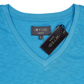 Wyse Blue V Neck T-Shirt