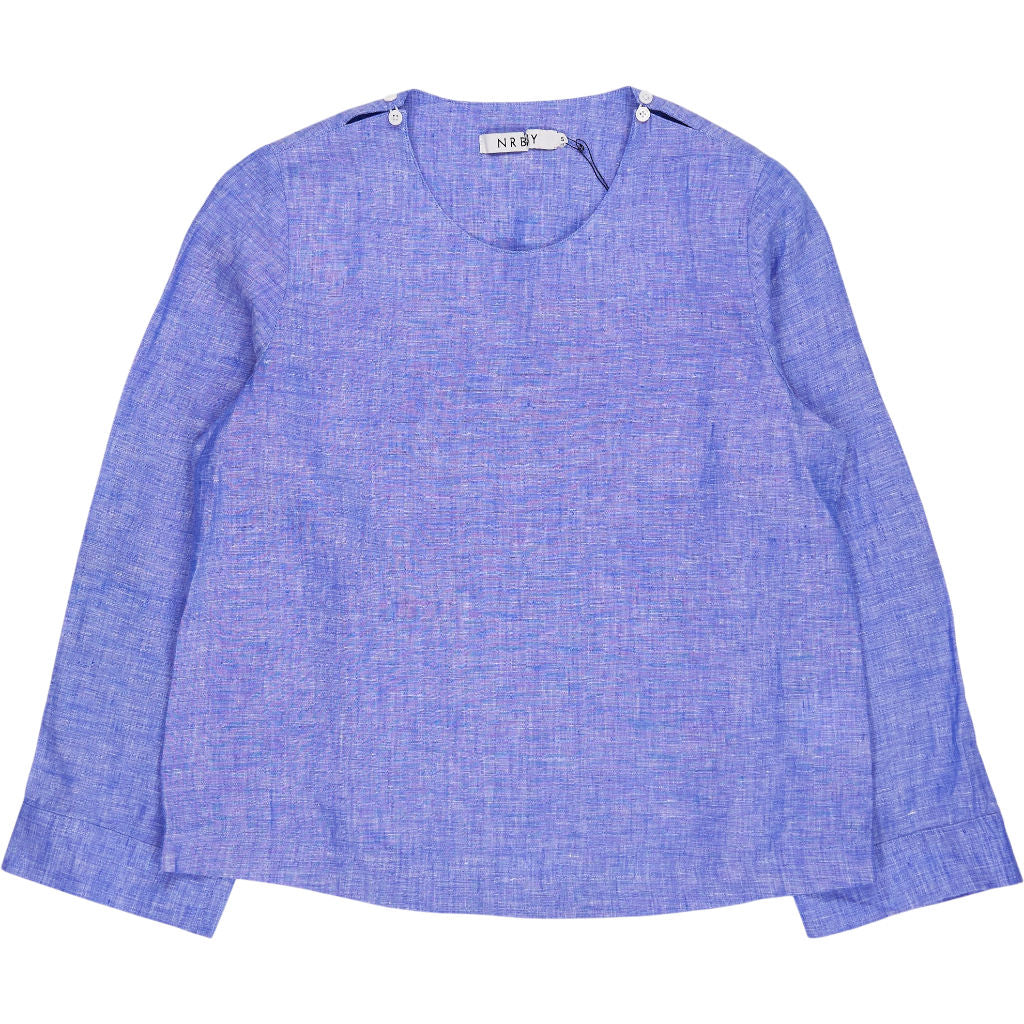 NRBY Blue Linen Top