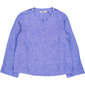 NRBY Blue Linen Top