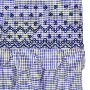 WYSE Blue Check Cotton Dress