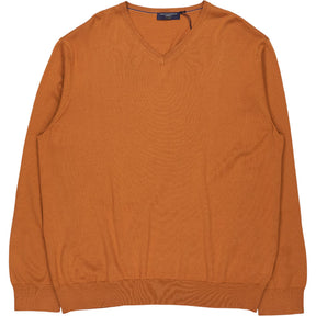 Charles Tyrwhitt Orange Merino V-Neck Jumper