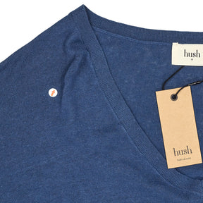 Hush Inky Blue Lowenna Linen Blend Jumper
