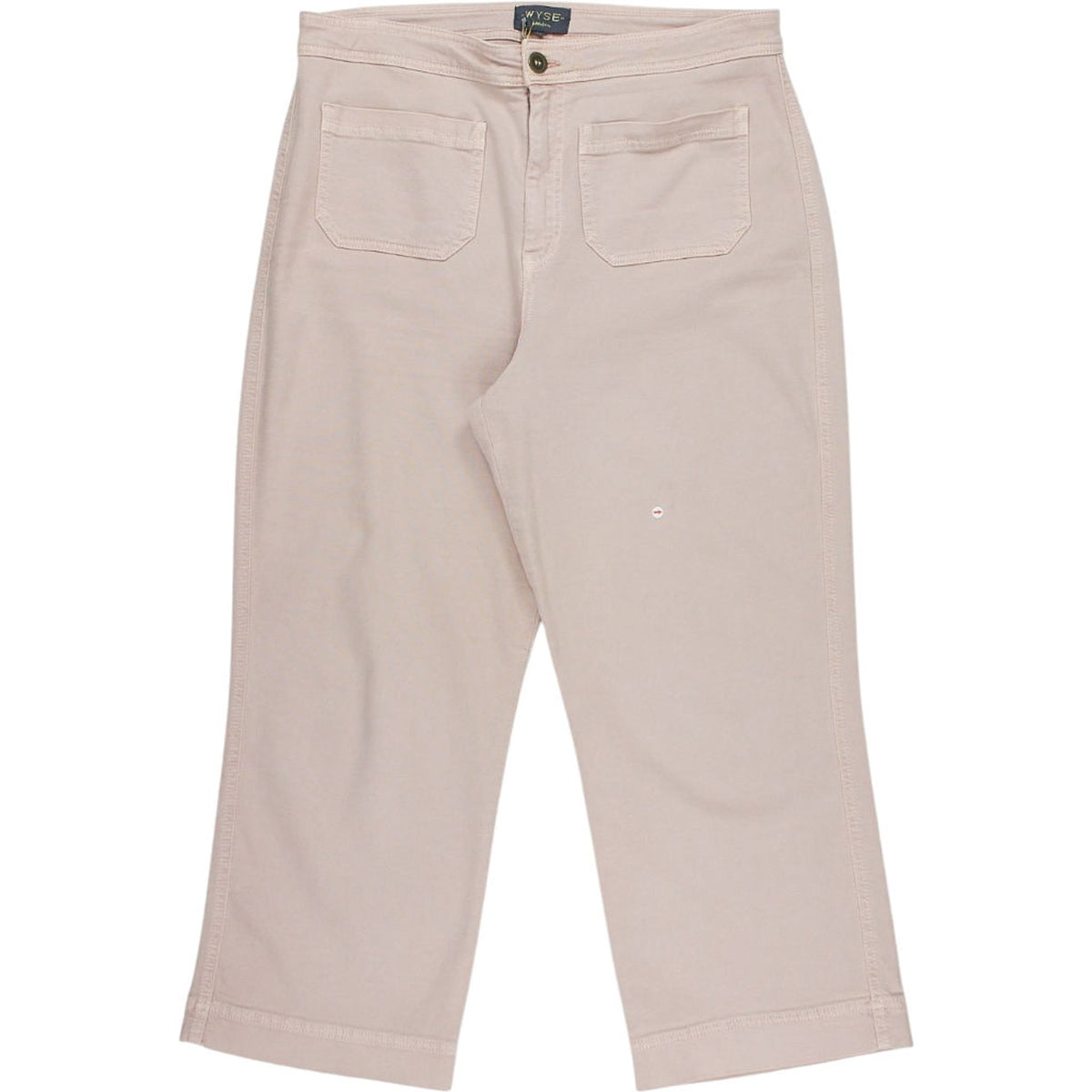Wyse Dusky Pink Allie Flare Cropped Jeans