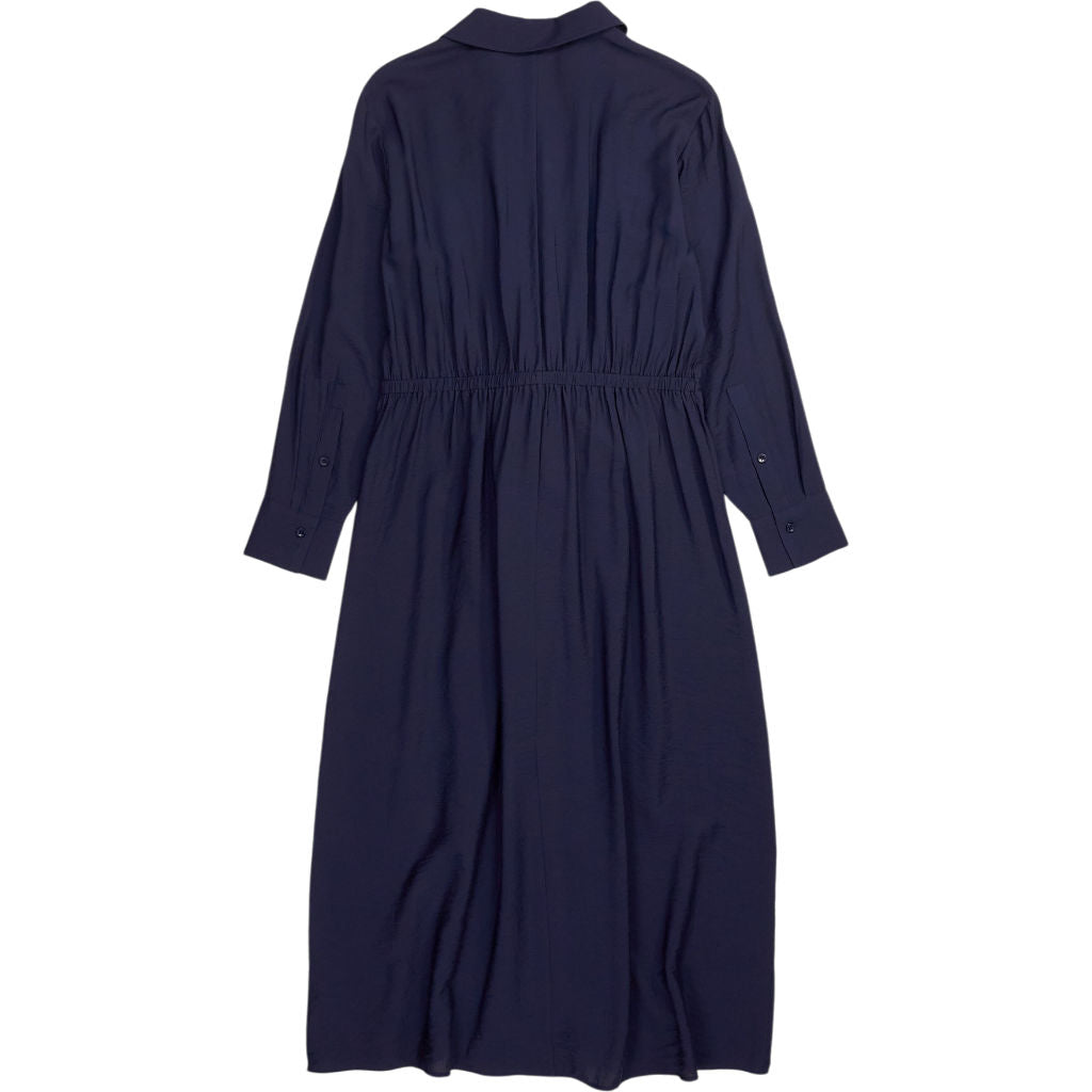 Hush Navy Maya Front Tie Midi Dress