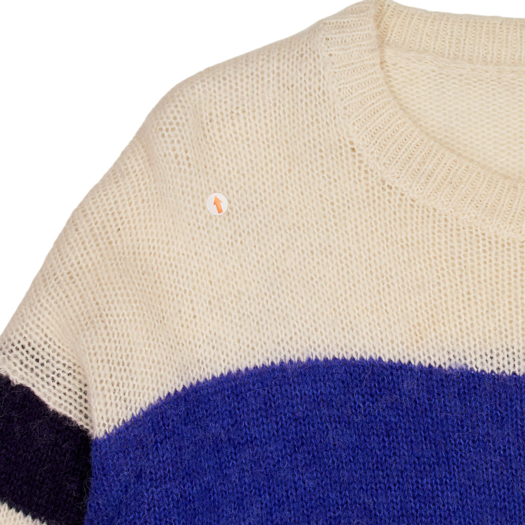 Hush Blue Striped Knit Jumper