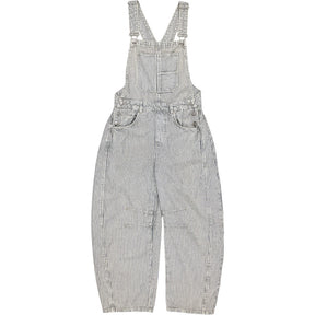 Free People Blue Striped Overalls