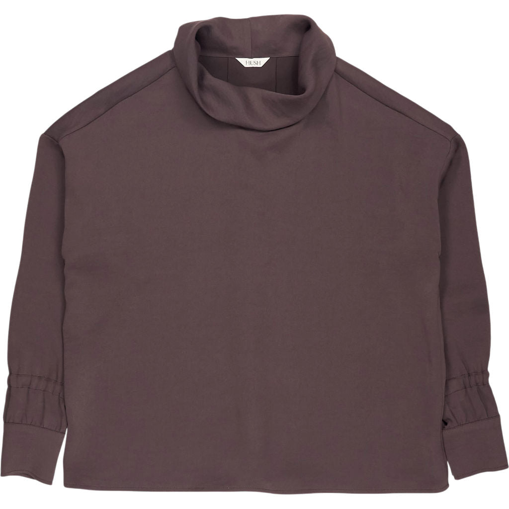 Hush Brown Roll Neck Top