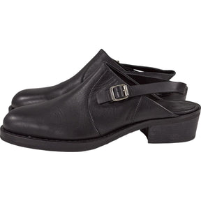 YMC Black Leather Slingback Shoes