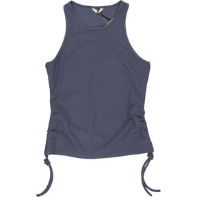 Hush Washed Black Taisie Ruched Ribbed Tank Top