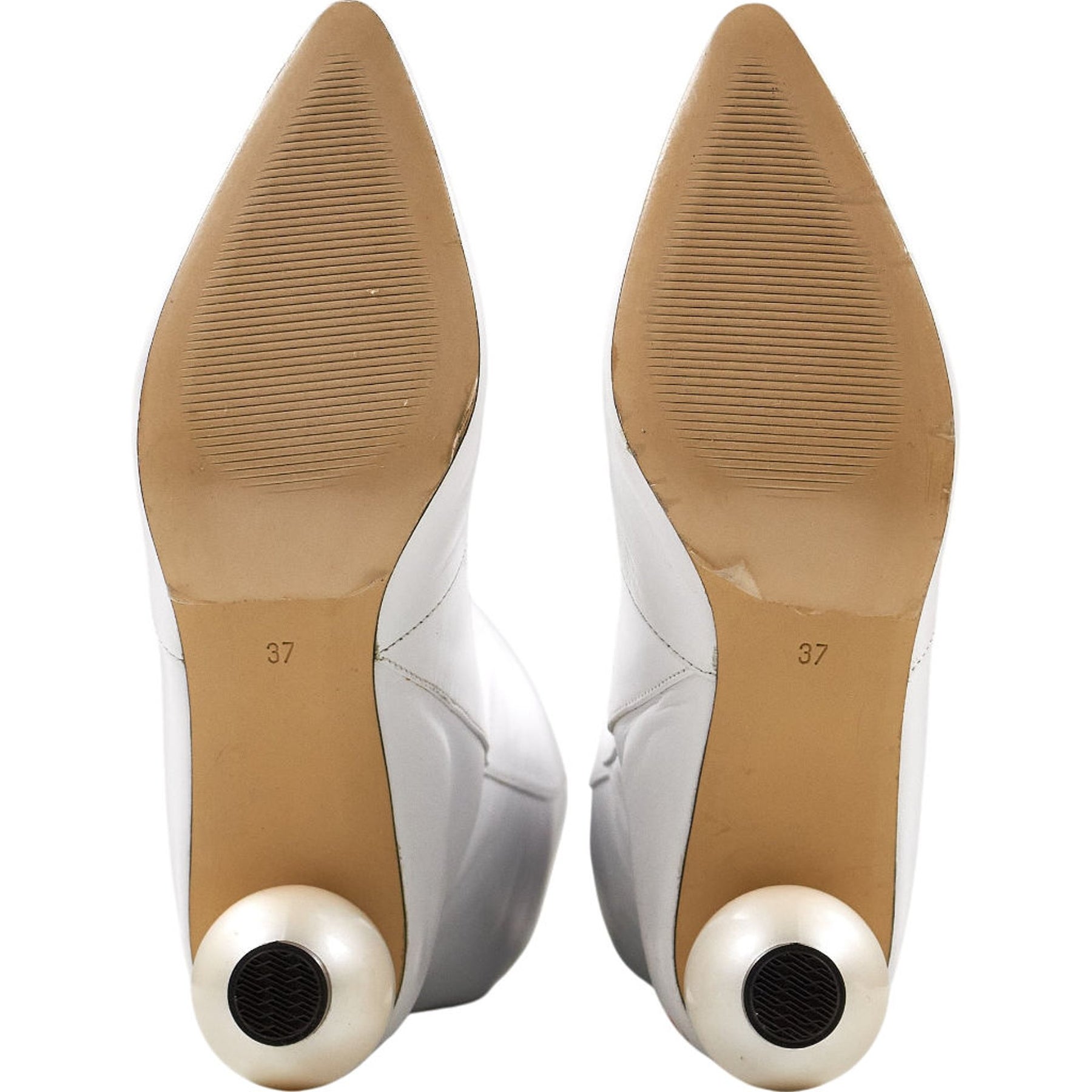 Mother of Pearl White Knee-High Boots