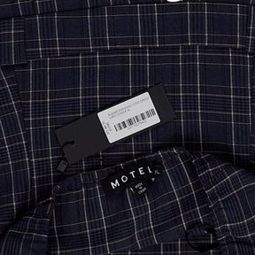 Motel Navy Check Aldri Bandeau Midi Dress