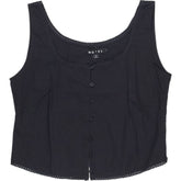 Motel Black Fawn Poplin Top