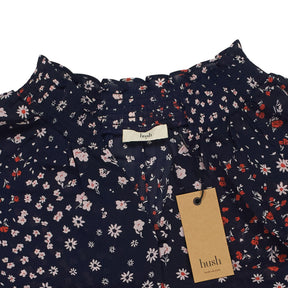 Hush Navy Floral Kathleen Blouse