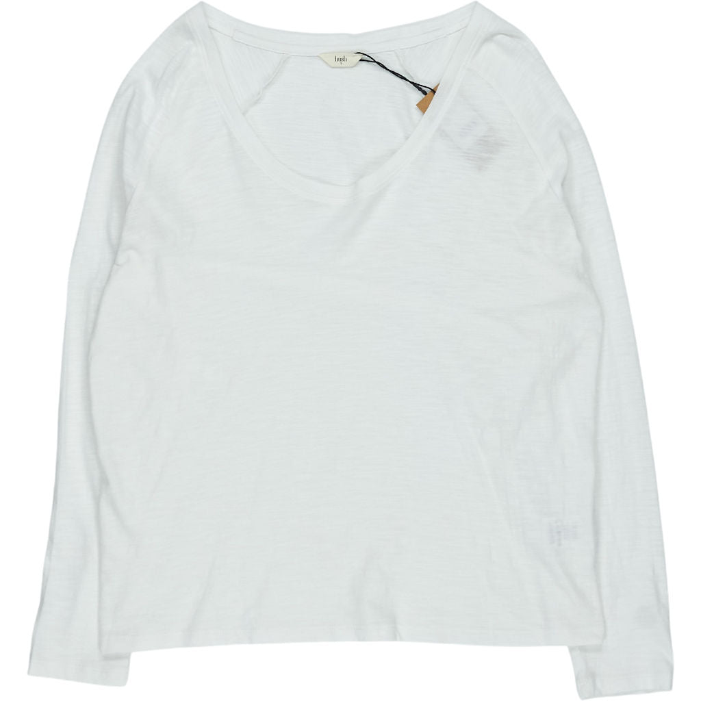 Hush White Cotton Slub Avalon Tee