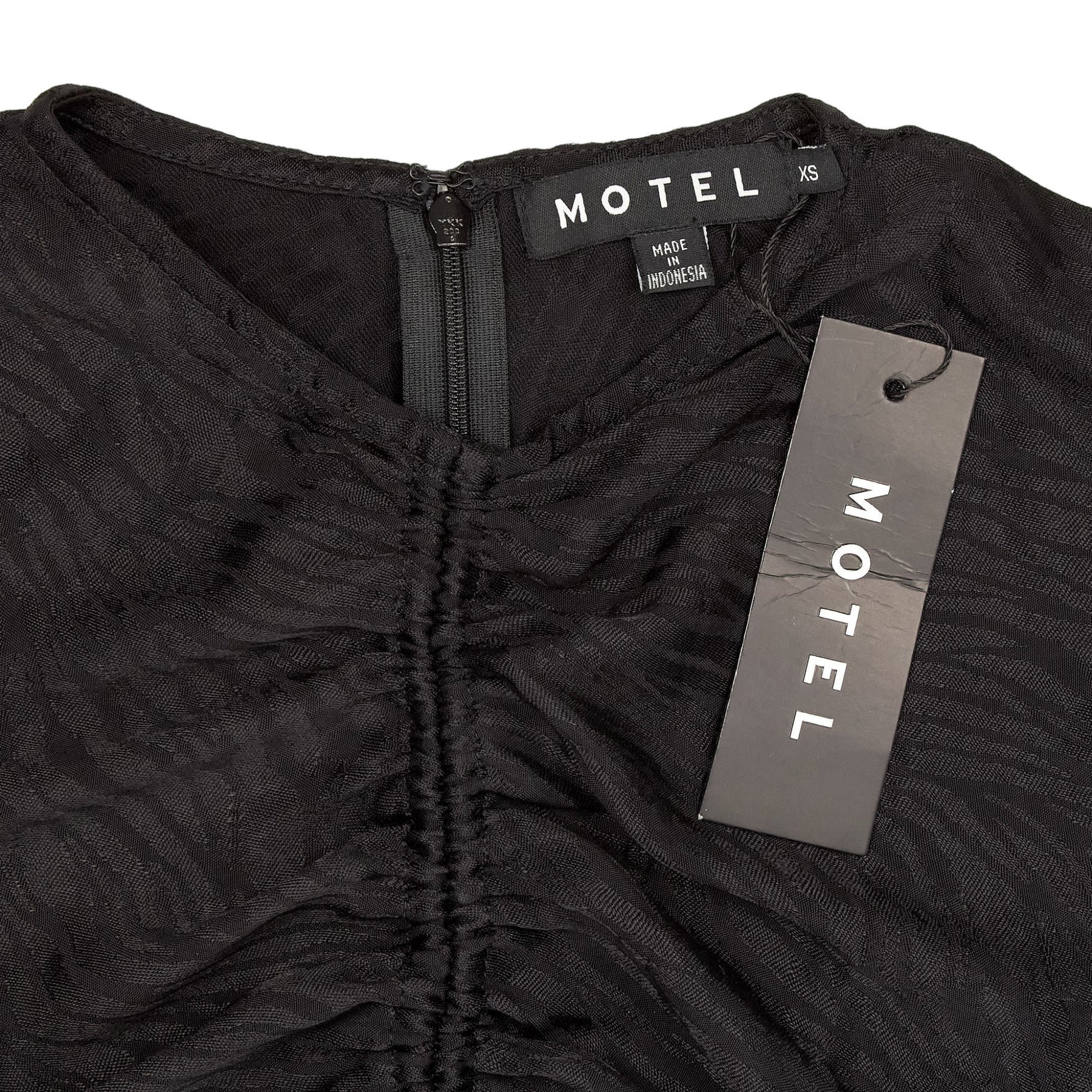 Motel Black Rean Top Satin Zebra