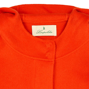 Leopolda Orange Wool Hooded Coat