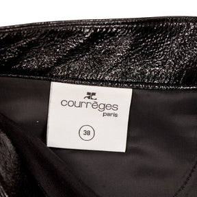 Courrèges Black Vinyl Heritage Shorts