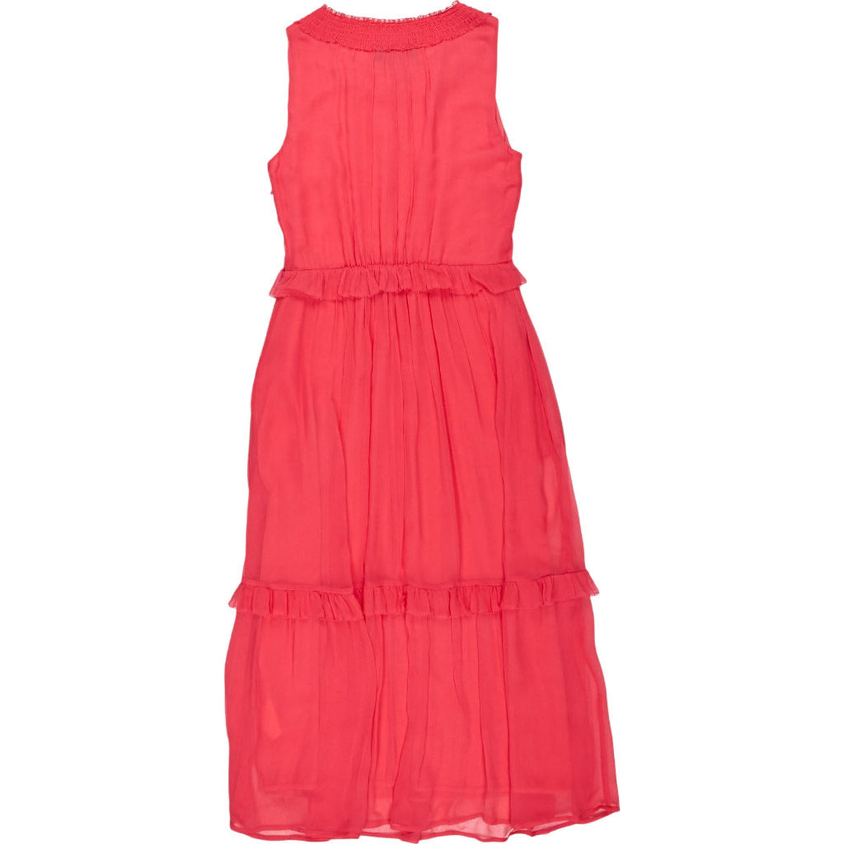 WYSE Red Sleeveless Midi Dress
