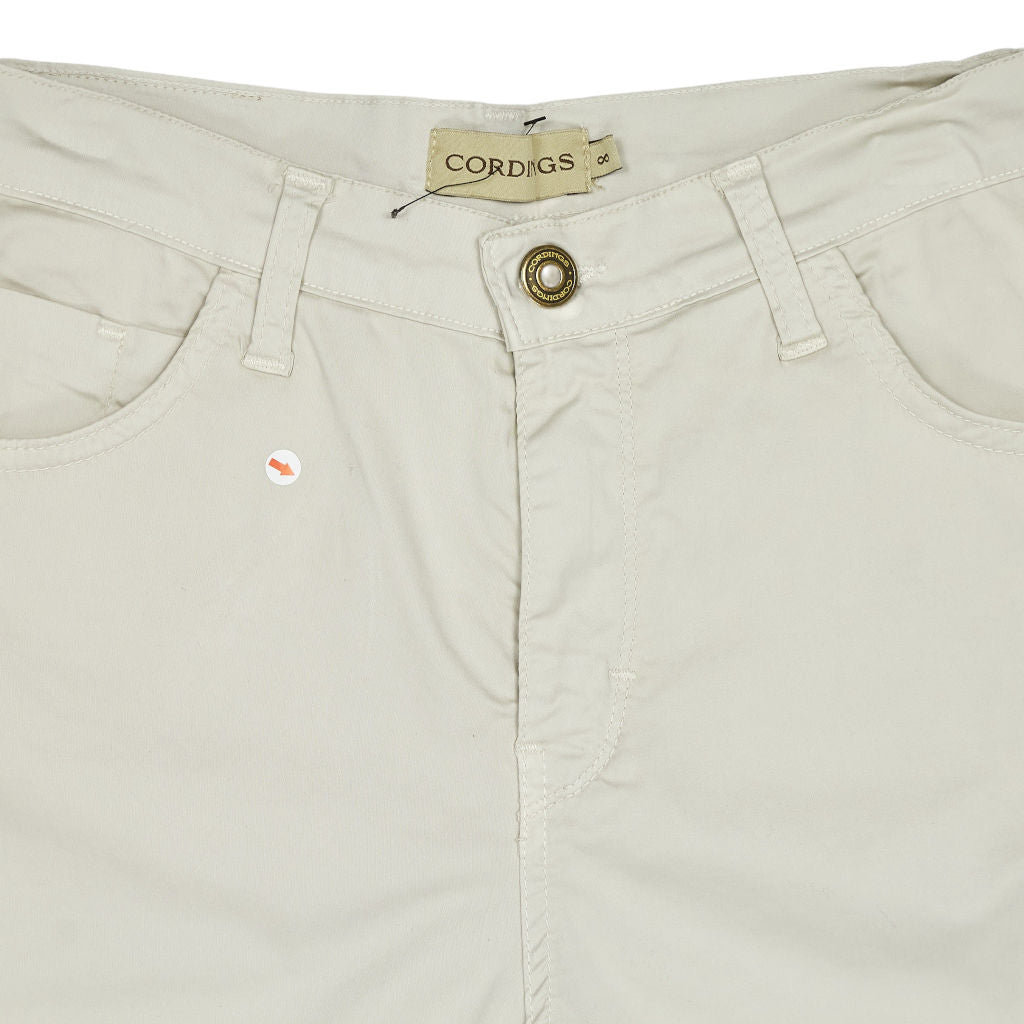 Cording Beige Cotton Chinos