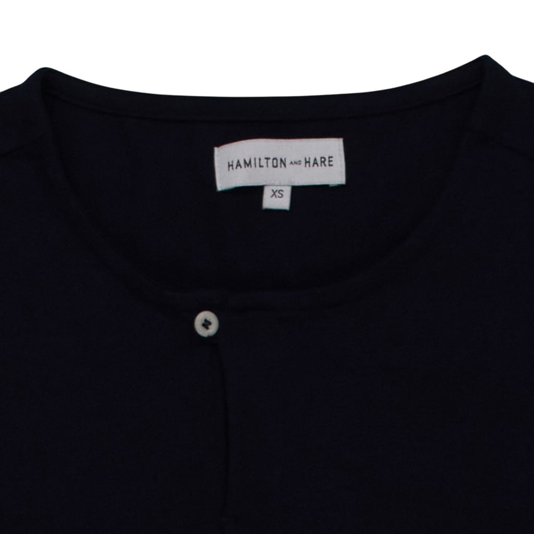 Hamilton + Hare Navy Henley Long Sleeve Top