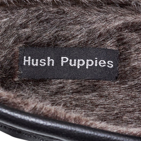 Hush Puppies Black Ace Leather Slippers