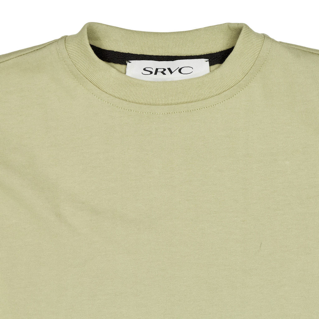 SRVC Beige Cropped T-Shirt