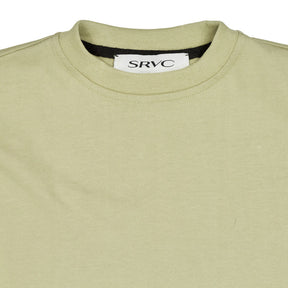 SRVC Beige Cropped T-Shirt