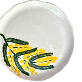 Minnie-Mae Hand-Painted Mimosa Ceramic Plate 9" Diameter