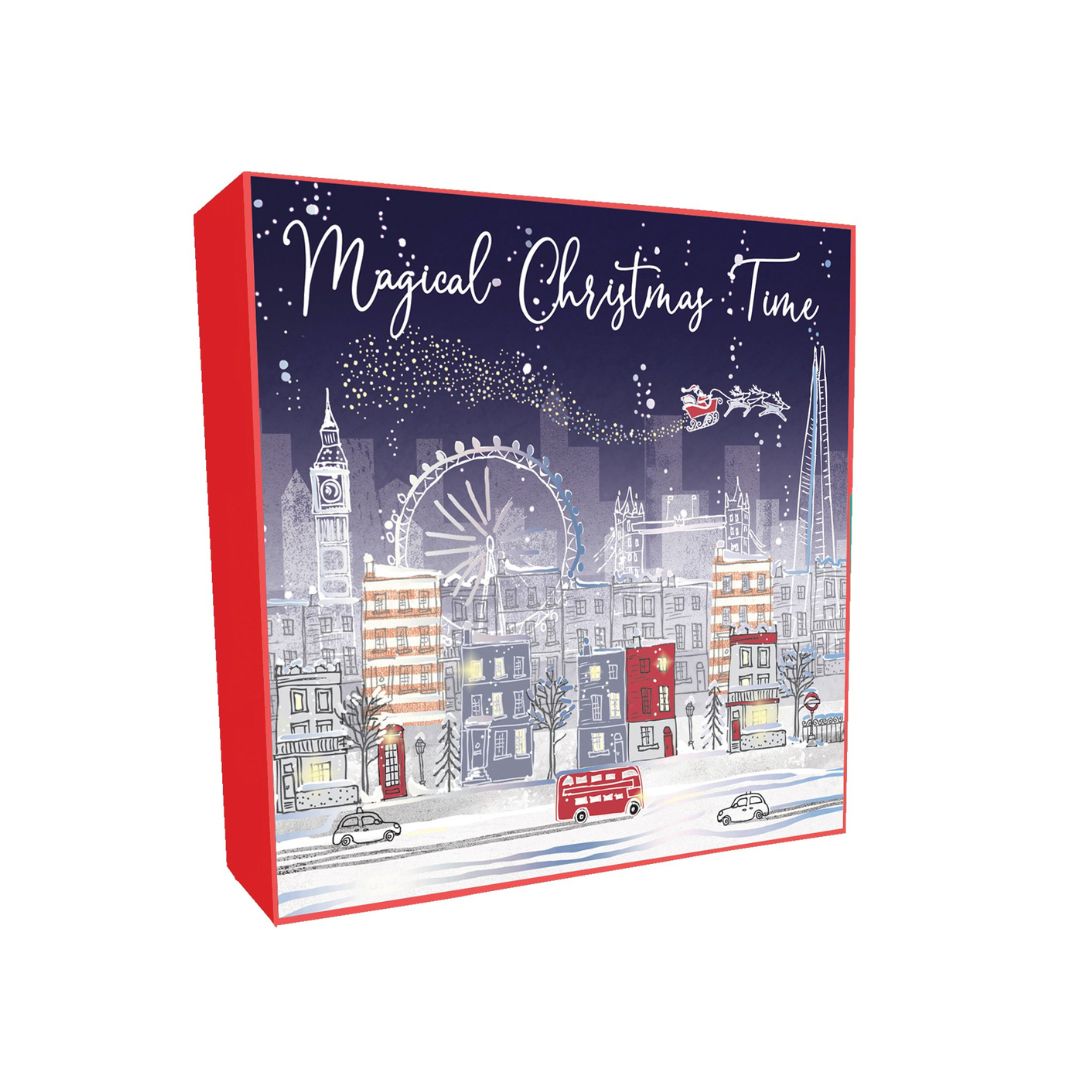 Christmas London Scene Christmas cards - pack of 8