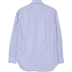 Drake's Blue Stripe Cotton Shirt