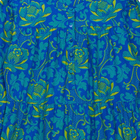 Pink City Prints Blue Floral Midi Dress