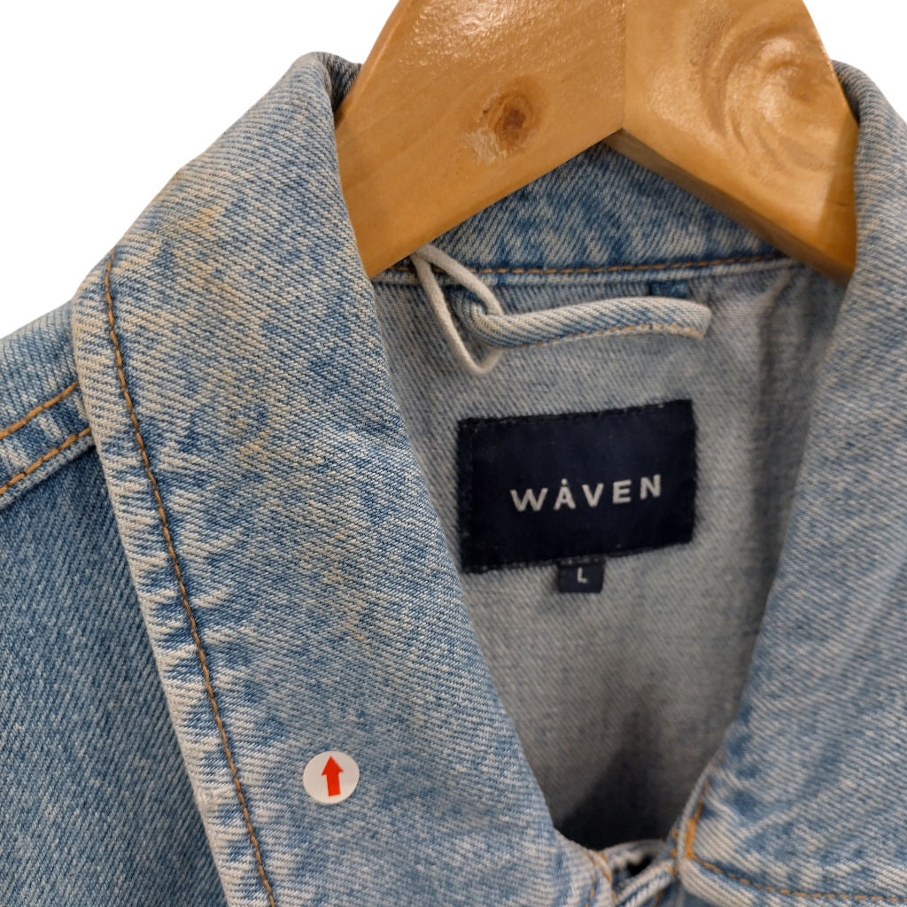 Waven Blue Helga Trucker Waistcoat