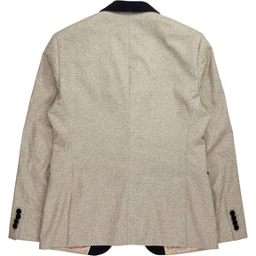Moss Beige Black Trim Slim Fit Jacket