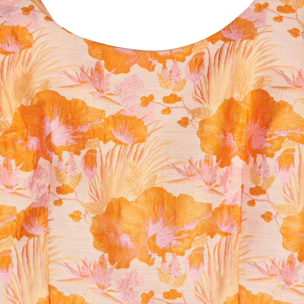 ASOS Orange Jacquard Floral Dress