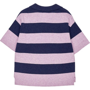 WYSE Mauve Midnight Stripe Polo Jumper
