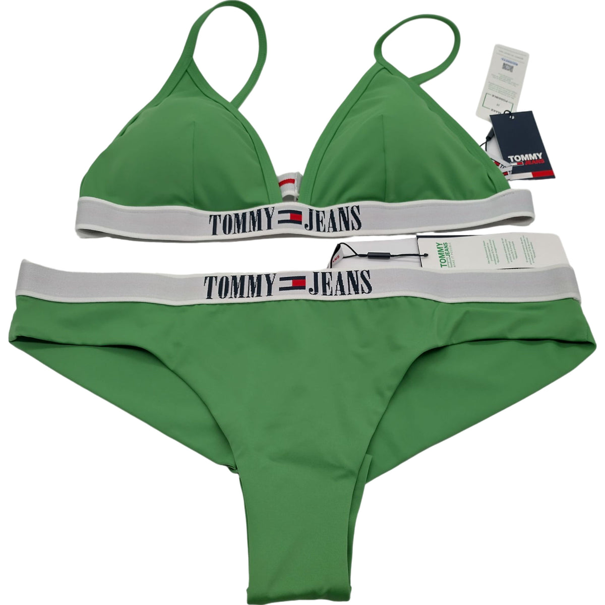 Tommy Jeans Green Bralette and Briefs Set