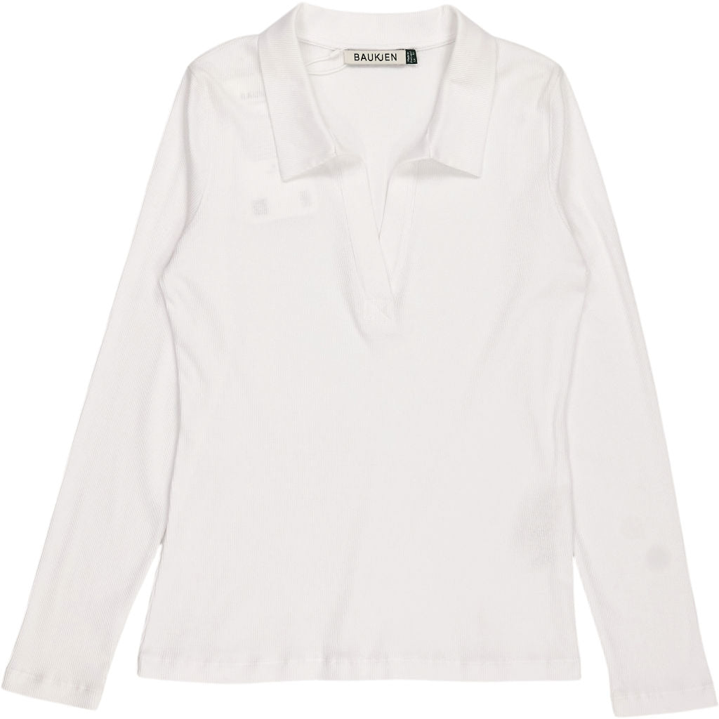 Baukjen White Fern Organic Cotton Collar Top