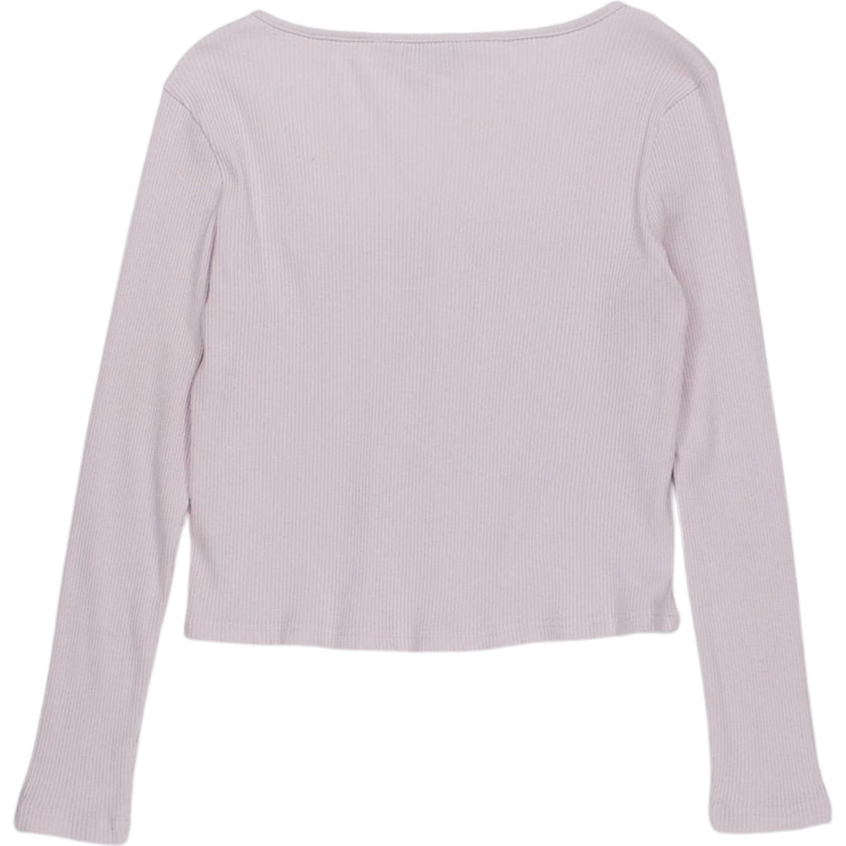 OMNES Pink Ribbed Long Sleeve Top