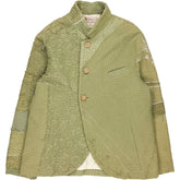 By Walid Green Embroidered Cotton Jacket